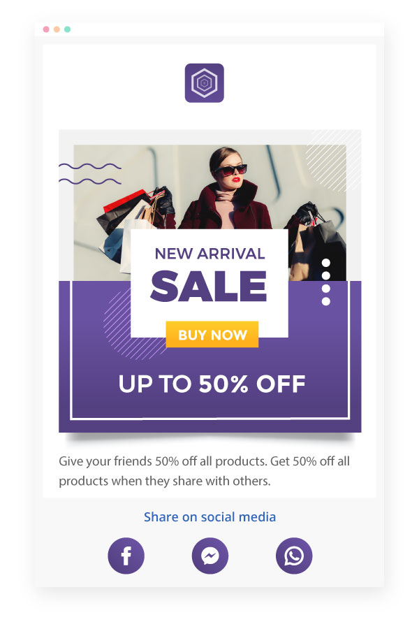 Promotional email design template