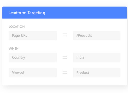 Personalise lead forms