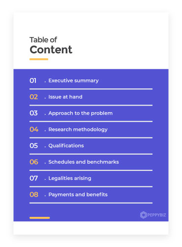 Table of contents